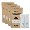 NonScents Shoe Deodorizer 4-Pack (8 Count) - Odor Eliminator, Air Freshener, Smell Absorber, Scent Remover for Shoes, Gym Bags, Soccer Cleats, Closets, Pet Area, Reusable - Shoe Deodorant