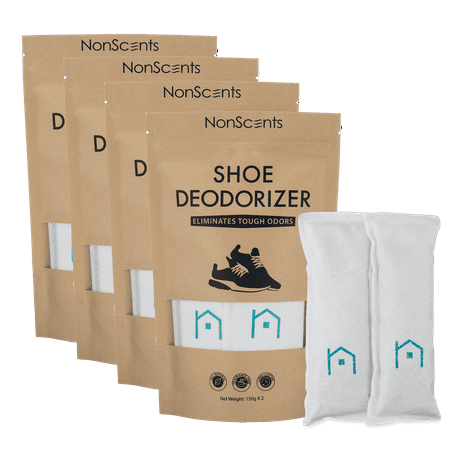 

NonScents Shoe Deodorizer (8-Pack) - Odor Eliminator Freshener for Sneakers Gym Bags and Lockers