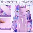 thumbnail image 4 of 3Pcs Waterproof Backpack Set with Lunch Box & Pencil Pouch - Lightweight Casual Outdoor Daypack Bookbag, Diamond Pink, 4 of 8