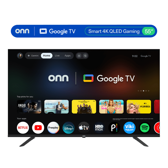 onn 55 in QLED 4K UHD Smart Gaming Google TV, 55SGQP4GSB1