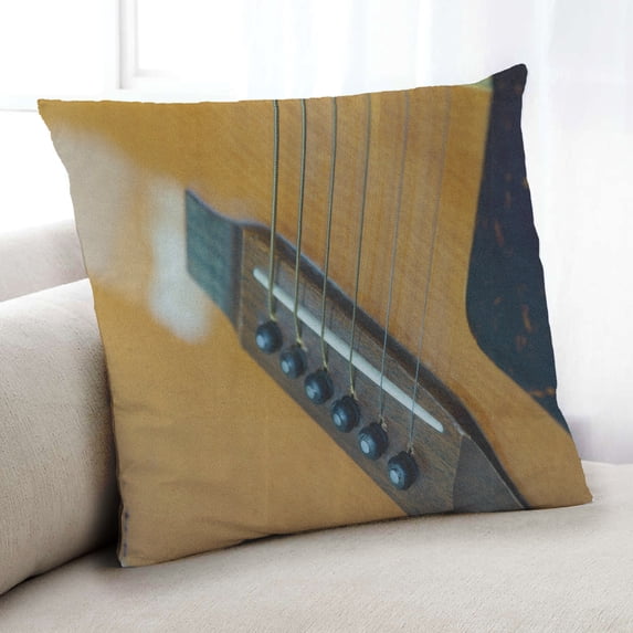 Ahgly Company Music Guitar Indoor Throw Pillow, 18 inch by 18 inch