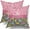 Easter Pink Dahlia, variant on Yellow Navy Blue Pillow Covers 18x18 Set of 2 Gray Dahlia Decorative Striped Throw Pillows Modern Geometry Flower Decorative Pillowcase Square Cotton Cushion Case Decor for Home Sofa Couch Bed