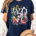 thumbnail image 3 of Retro Floral WDNC We Do Not Care Club - WDNC T-Shirt Unisex, Sizes S-5XL, Tbun, 3 of 5