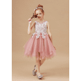 thumbnail image 4 of Knee Length Flower Girl Dress for Wedding Kids Tulle Princess Long Dresses Father Daughter Dance Girls Vestidos Lace Embroidery ( 2 -3Years）, 4 of 10