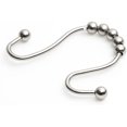 thumbnail image 4 of Crochets de Rideau de Douche, Doubles Anneaux de Rideau de Douche Coulissants en Métal Résistant à la Rouille Rouleau de Salle de Bain Tringles de Douche Doublures, Lot de 12, Nickel Brossé, 4 of 8