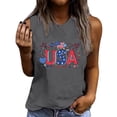 thumbnail image 2 of Goodtrade8 Summer Tank Tops for Women July 4th Red White and Blue Pullover American Flag Patriotic Casual Workout Lightweight Womens Shirts Sleeveless Shirts, 2 of 5