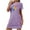 Purple, variant on MuZeFu Nightgowns for Women Plus Size Clearance Sale Women's Oversized Short Nightgown Fashion Chest Print Short Sleeve Nightdress