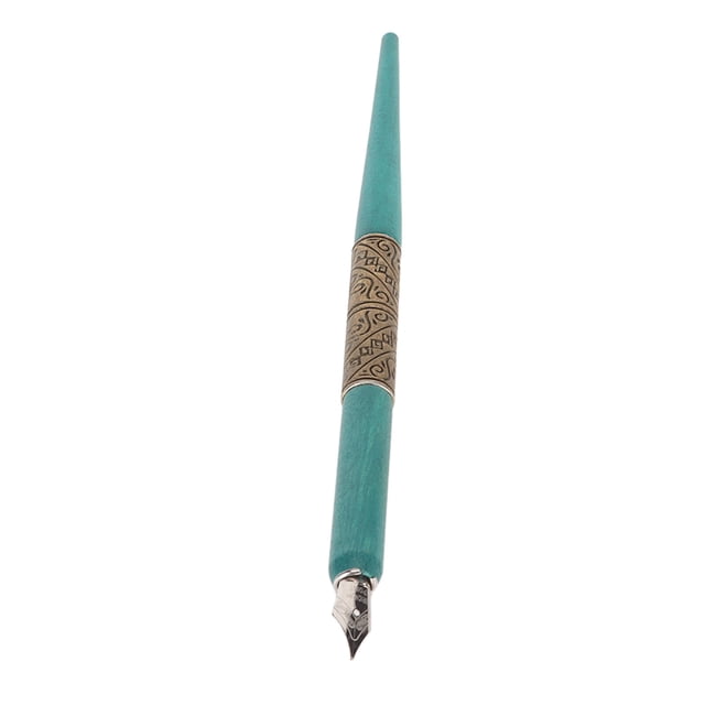 Pluma De Caligrafía, Pluma De Inmersión De Caligrafía Cian Moda Retro Para Arte De Palabras