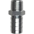 thumbnail image 2 of ICT Billet Straight 3/8" NPT Pipe to 5/8" .625" Hose Barb Fitting Bare Aluminum National Pipe Thread Connector Fluid or Air Designed & Manufactured in the USA AN840-10-06A, 2 of 20