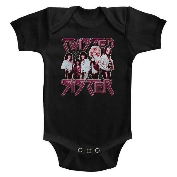 Twisted Sister Twisted Dee Black Infant Baby Romper