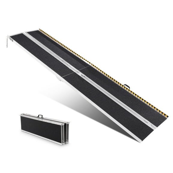 10 ft 800 lbs Folding Wheelchair Ramp Aluminum Mobility Ramp Portable