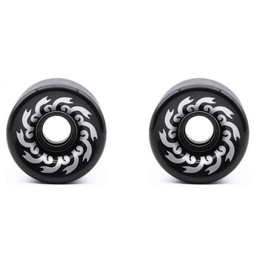2PCS Skateboard Wheels 70mm 82A PU,70X51mm, Professional Frosted Wheels for Longboard and Cruiser,Black