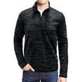 thumbnail image 1 of Txlixc Pullover de hombre, chaqueta de manga larga con cuello de color de contraste, cremallera Txlixc  moda, 1 of 8