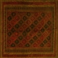 thumbnail image 1 of Ahgly Company Machine Washable Indoor Square Southwestern Yellow Country Area Rugs, 5' Square, 1 of 4