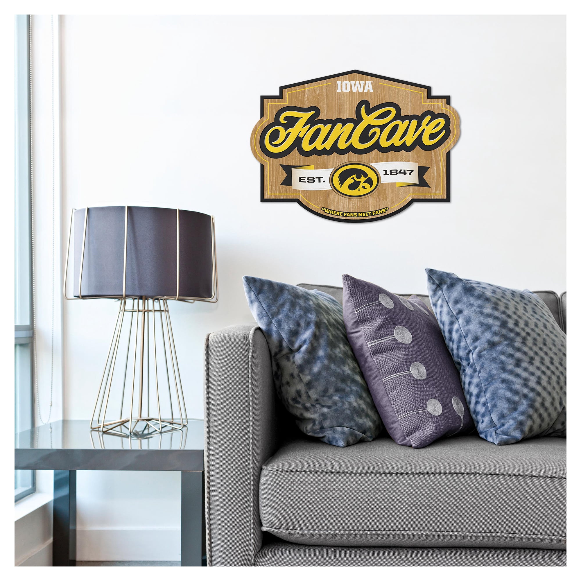 IDNA Iowa Hawkeyes 12.5" x 17" Fan Cave Sign