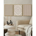 thumbnail image 2 of SHENIFY Boho Geometric Wall Art Mid-Century White Dot Collage Abstract Shape Illustration Neutral Modern Minimalist Painting Decorative Artwork 11x14in3pcs Natural Framed, 2 of 5
