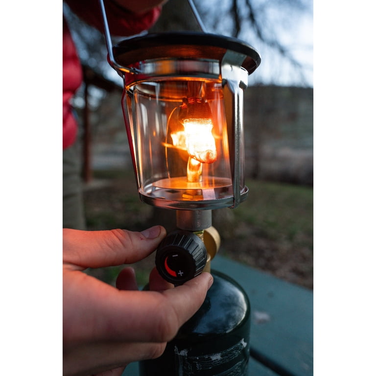 Stansport Compact Single Mantle Propane Lantern Black Silver
