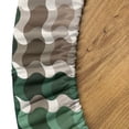 thumbnail image 5 of Ambesonne Geometric Fitted Round Tablecloth, Wave Pattern Cottagecore, 56"- 60" Diameter, Jade Green Pale Salmon, 5 of 5