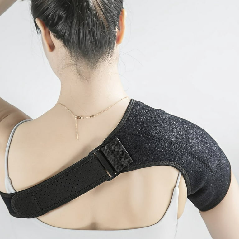 Heated Shoulder Wrap for Men Women, Upgrade Electric Heating Pad Massager  with 3 Vibration and Heat Settings and Timer, Shoulder Braces for Rotator