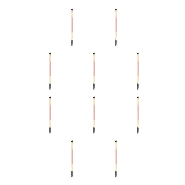Guardurnaity Cepillo para cejas, herramienta de maquillaje de oro rosa, base para forma a la cara, cepillos para cejas multicolores, delineador de Oro rosado 10Conjunto