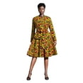 thumbnail image 3 of Bintarealwax 2 Piece Suits Set Women Wax Print Ankara Long Sleeve Zipper Tops and Skirts Elegant African Party Clothing, 3 of 3