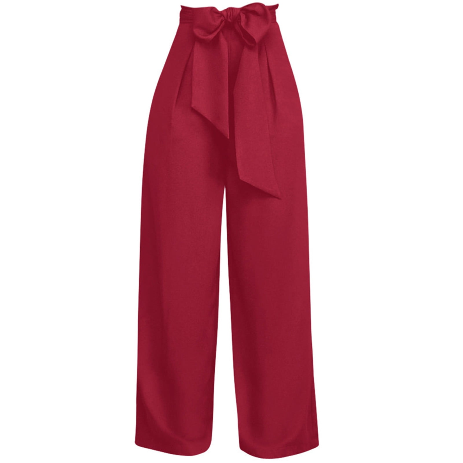 Green High Waist Summer Pants | Red Wide Leg Pants Summer | Red Summer  Trousers Women - Pants & Capris - Aliexpress