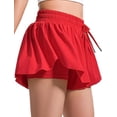 thumbnail image 2 of Girls Flowy Shorts 2-in-1 Athletic Butterfly Shorts with Inner Pockets, Elastic Waist Running Tennis Sports Shorts for Girls Summer Activewear, 2 of 6