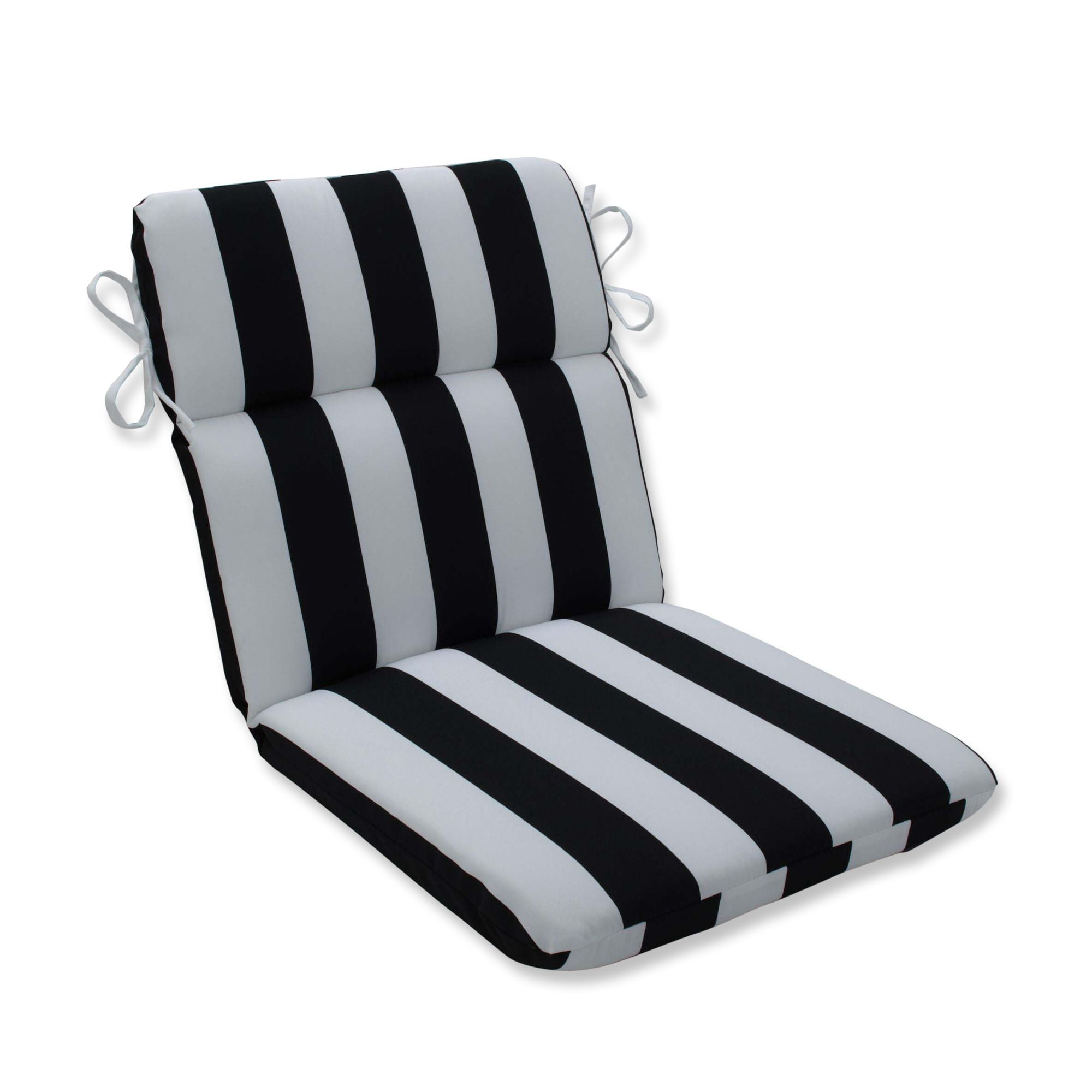 40.5" Black and White Striped UV Resistant Outdoor Patio ...