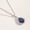 Blue Silver, variant on Fashion Zircon Water Drops Pendant Necklace For Women