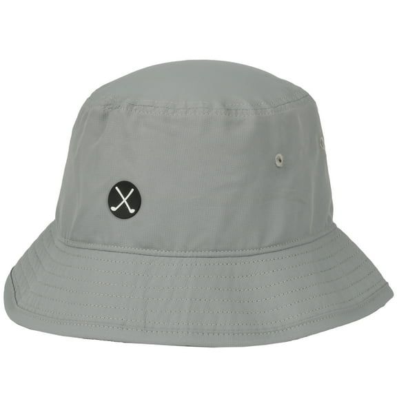 Signatures Bucket Golf Hat, Cross Clubs Performance Sun Hat, Breathable, Lightweight, One Size, Adult, Grey