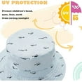 thumbnail image 3 of Baby Sun Hat Summer UPF 50+ UV Sun Protective Cute Wide Brim Hats for Toddler Boys and Girls Blue Fish 2-4 T, 3 of 8