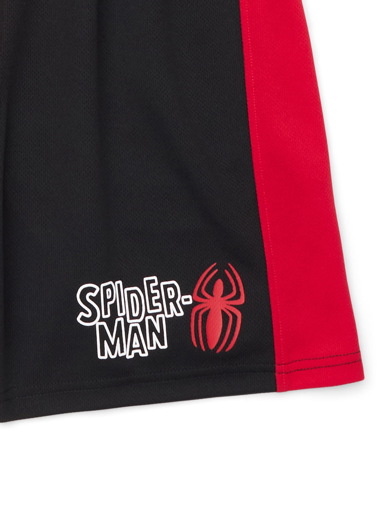 Spider-Man Boys Short Sleeve Graphic Active T-Shirt with Matching Mesh Short, 2 Piece, Sizes 4-12