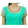 thumbnail image 3 of Bimba Flaired Net Anarkali Dress Solid Kurta Kurti Indian Tunic Custom Clothing, 3 of 4