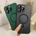 thumbnail image 5 of Magnetic for iPhone 12 Pro Max Case for Women, Shockproof Matte Luxury Metallic Luster Design with Full Camera Lens Protector, Compatible with Magsafe Case for iPhone 12 Pro Max 6.7"-Black, 5 of 13