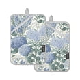thumbnail image 7 of Yayeee Pot Holders Kitchen Heat Resistant with Pockets 7"x9.8" Cotton Oven Cooking Hot Pads, Blue Hydrangeas Pattern, 7 of 7