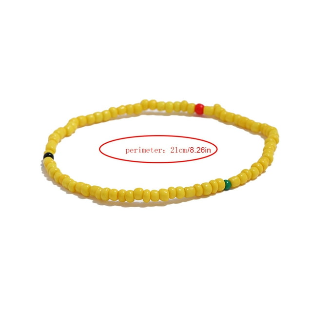 Langgg Rice Bead Ankle Bracelet Unique Colour-fast Ankles Chains Exquisite Handmade Multi-purpose Chic Girls Anklets Feet Decor 24