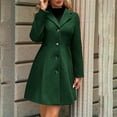 thumbnail image 6 of Dasayo Trench Women Coat Peacoat Green Dressy Collared Business Casual Coats Jacket Women XL, 6 of 9