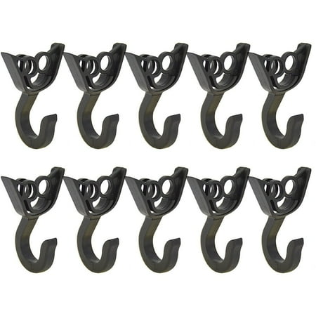 

10Pcs Open End Cord Hooks Lanyard Hooks Small Plastic Hooks for Camping