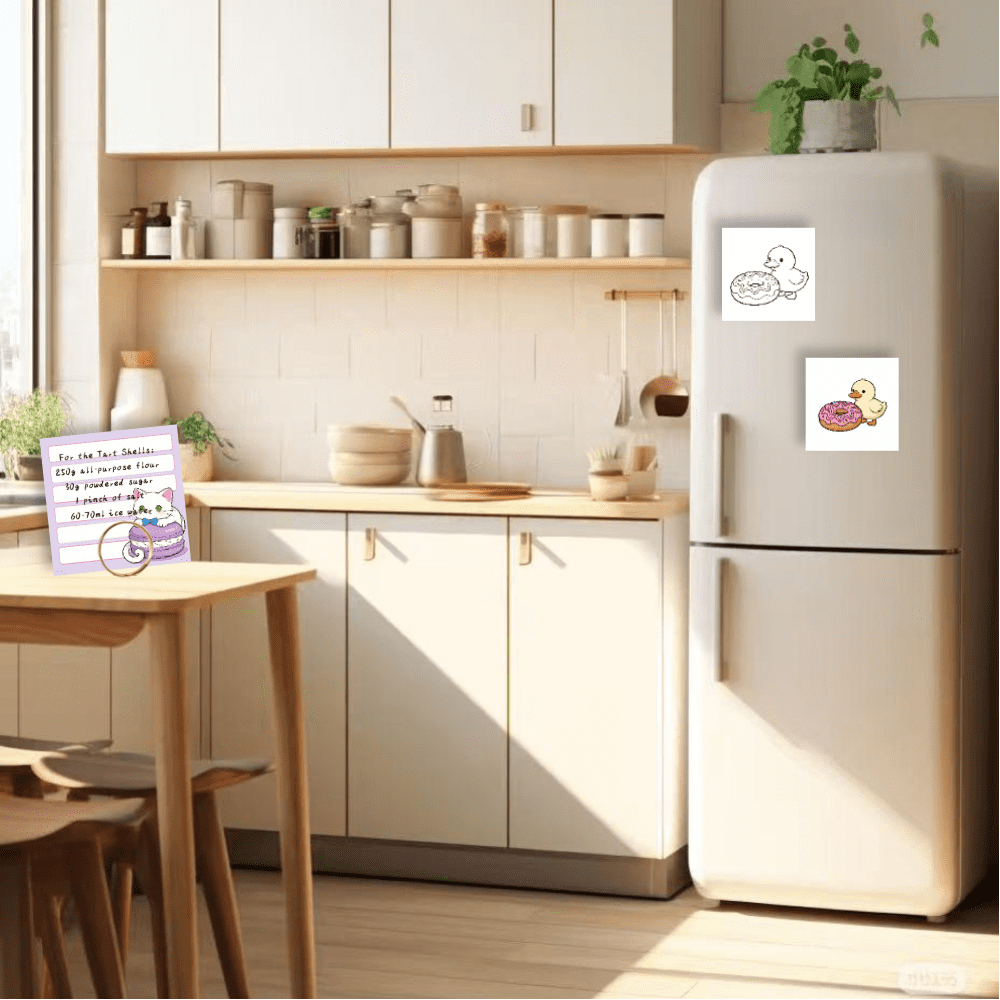 100 Pcs Original Unique Sticky Notes: Double-Sided (Coloring + Reminder), No-Repeat Design for Home Office