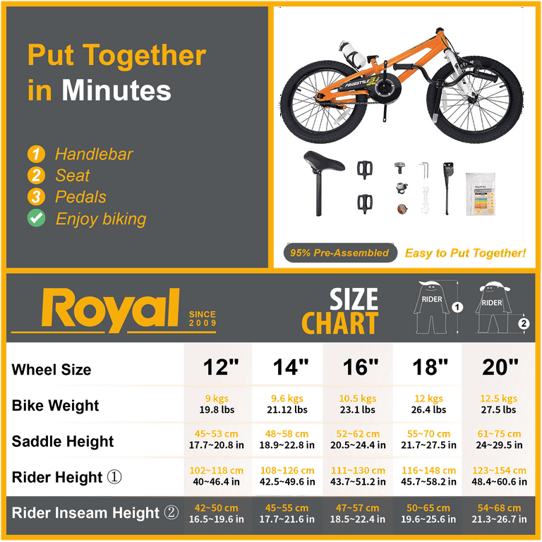 Mountain Bike Size Chart Kids Deals | fabricadascasas.com