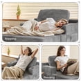 thumbnail image 6 of Homall Oversized Boneless Sofa Chair Deep Seat Sleeper Sofa Chaise Lounge Chair Indoor for living room,Gray, 6 of 8