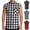 White, variant on Afuyipoi Men's Plaid Shirts, Stylish Button-Front Sleeveless Tank Top with Pocket Red Size L