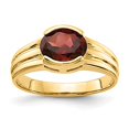 thumbnail image 3 of 14K Yellow Gold 8x6mm Oval Garnet Ring Size 6, 3 of 5