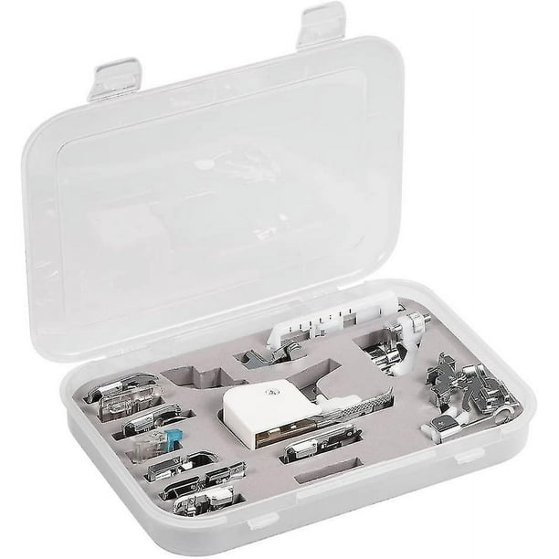 Juego de prensatelas para máquina de coser, 15 Uds., Kit de pie para caminar para máquina de coser doméstica Brother Singer