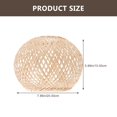 thumbnail image 2 of PENGXIANG Lamp Shade Light Pendant Cover Lampshade Rattan Chandelier Hanging Ceiling Wicker Woven Rustic Fixture Barrel Weave, 2 of 7