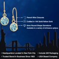 thumbnail image 2 of Gem Stone King 14K Yellow Gold Blue Zircon Earrings for Women | 2.40 Cttw | Gemstone Birthstone | Round 6MM, 2 of 6