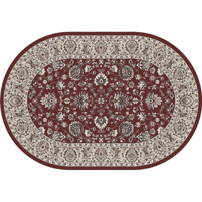 Art Carpet 841864101560 7 X 9 Ft Arabella Collection Accustomed Arabella Collection Accustomed Woven Oval Area Rug Red