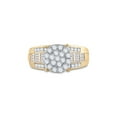 thumbnail image 2 of 10kt Yellow Gold Round Diamond Cluster Bridal Wedding Engagement Ring 1 Cttw, 2 of 2