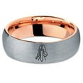 thumbnail image 2 of Best Gifts for Him Tungsten Gamer Wide Grey Ring Fathers Day Nana Gift Maximalist Jewelry, 2 of 7