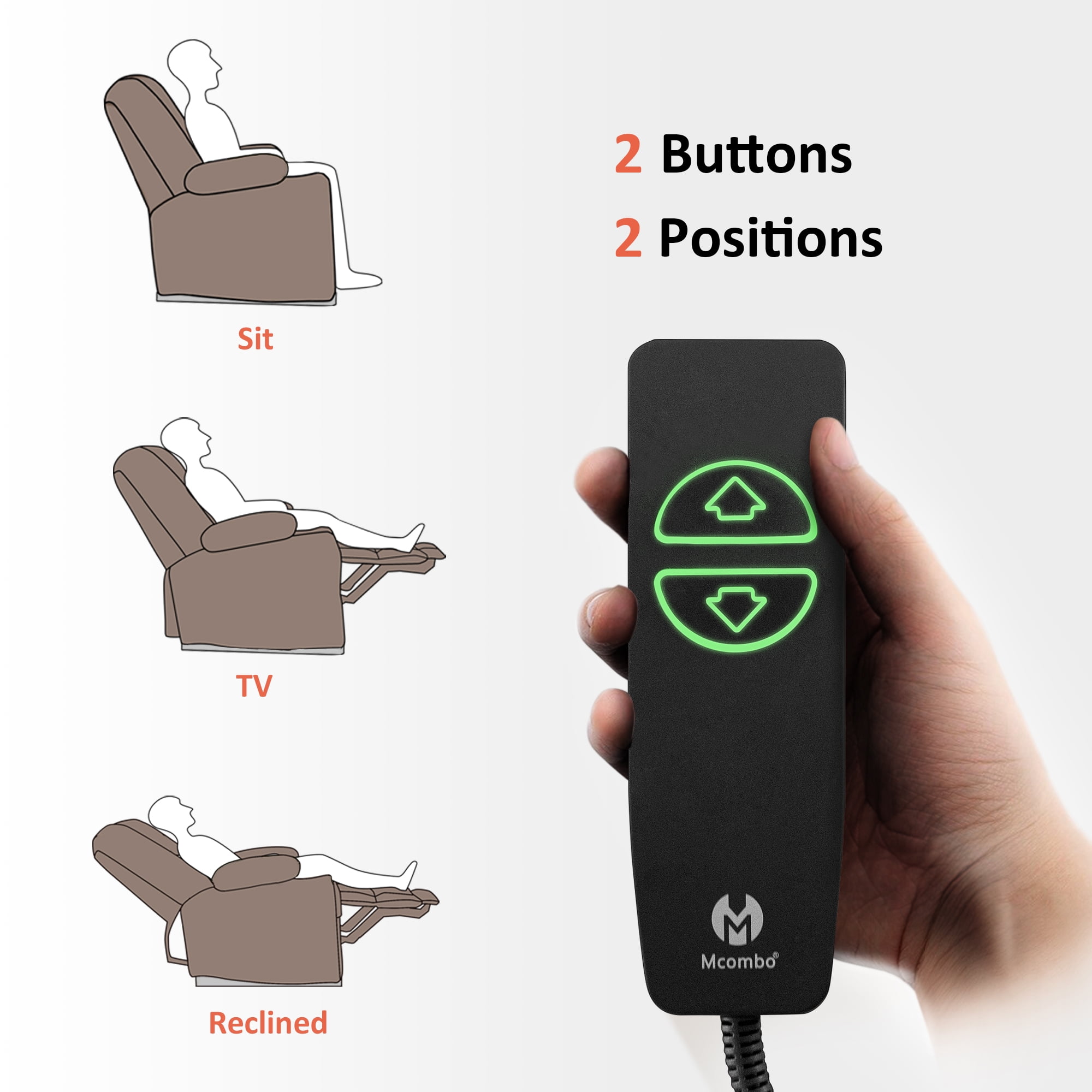 MCombo Electric Power Recliner Chair with Massage & Heat, Extended Footrest, USB Ports, 2 Side & Front Pockets, Cup Holders, Brown Plush Fabric 8015